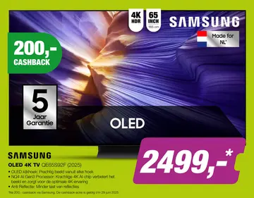 Aanbieding: Samsung OLED 4K QE65S92F TV (2025)