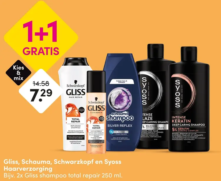 Aanbieding: Gliss, Schauma, Schwarzkopf en Syoss haarverzorging