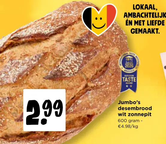 Promotie: Desembrood wit zonnepit