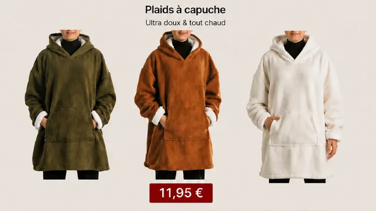 Offre: Plaids à capuche