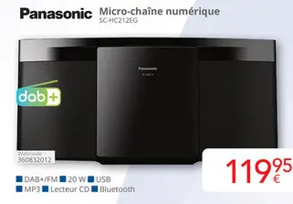 Offre: Panasonic Micro-chaîne numérique