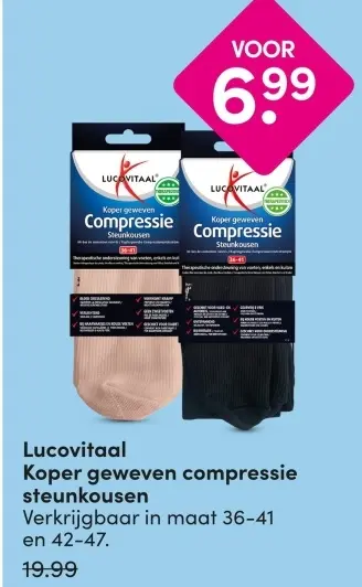 Aanbieding: Koper geweven compressie steunkousen