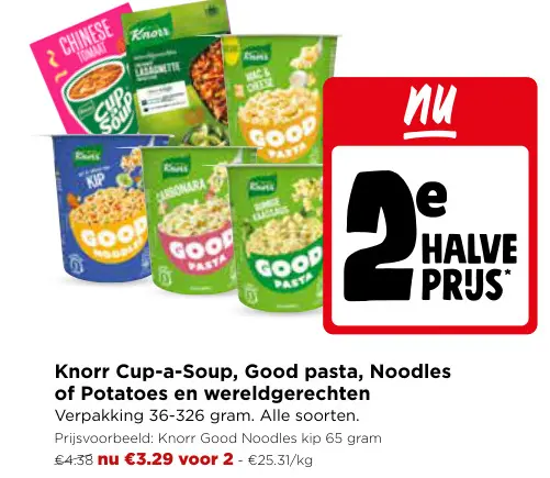 Promotie: Cup-a-Soup, Good pasta, Noodles of Potatoes e