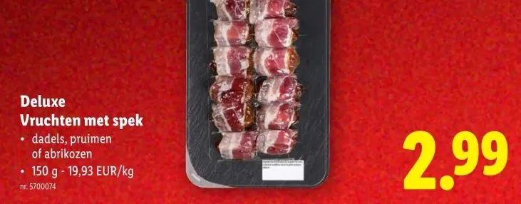 Promotie: Vruchten met spek