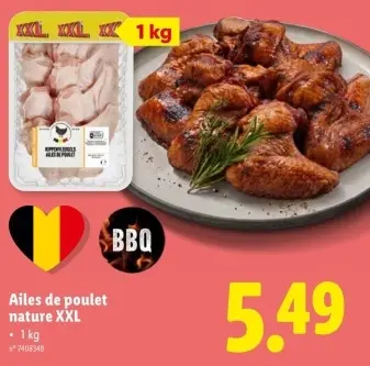Offre: Ailes de poulet nature XXL
