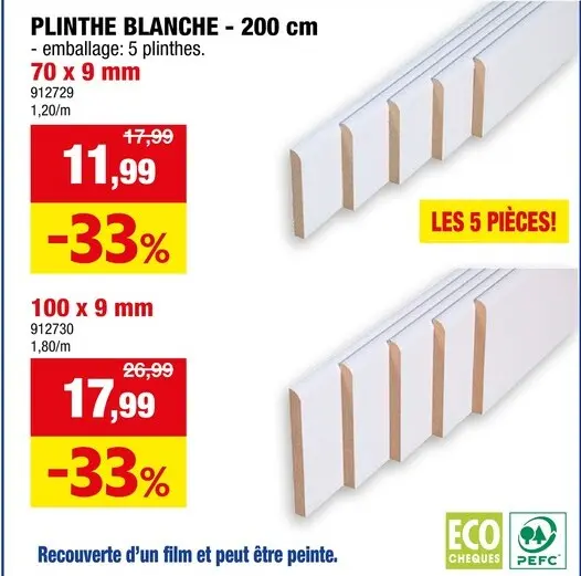 Offre: Plinthe blanche