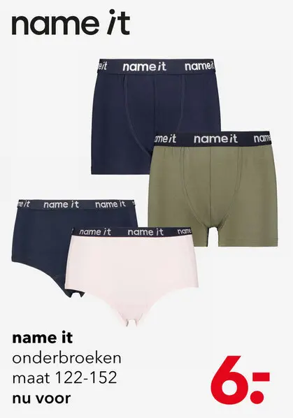 Aanbieding: Name it onderbroeken