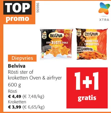 Promotie: Rösti ster of kroketten Oven & airfryer