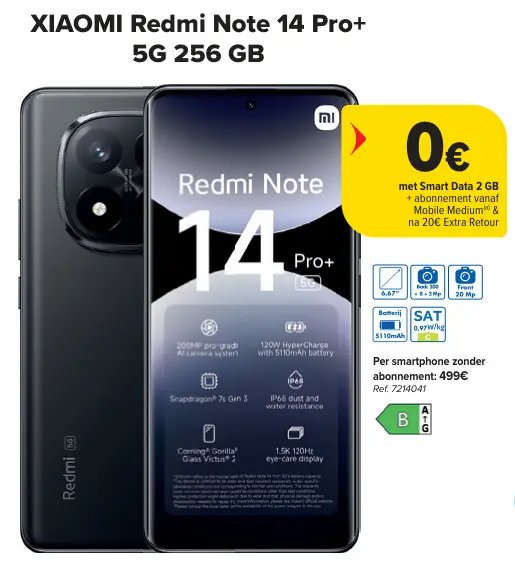 Aanbieding: Redmi Note 14 Pro+ 5G 256 GB