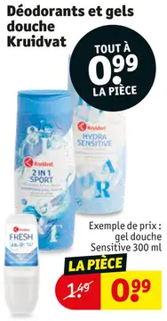 Offre: Déodorants et gels douche