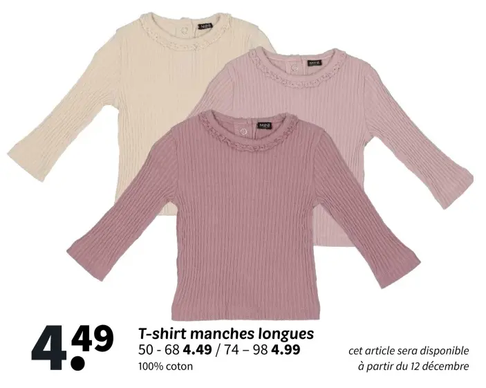 Offre: T-shirt manches longues