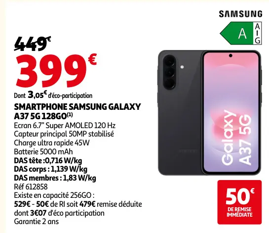 Promotie: Smartphone SAMSUNG galaxy a37 5g 128go