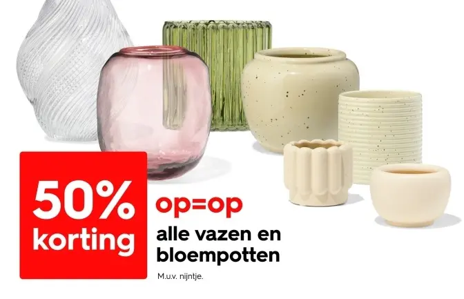 Aanbieding: vazen en bloempotten