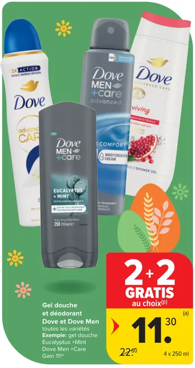 Offre: Gel douche et déodorant