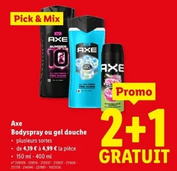 Offre: Bodyspray ou gel douche