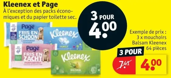 Offre: Kleenex et Page