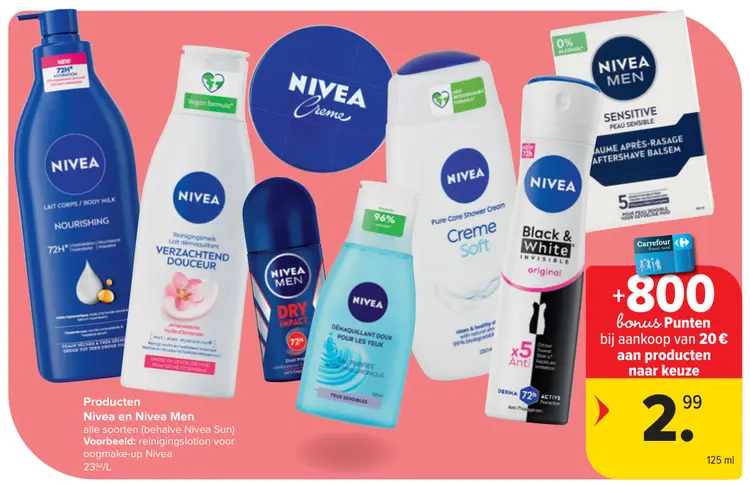 Promotie: Producten Nivea en Nivea Men