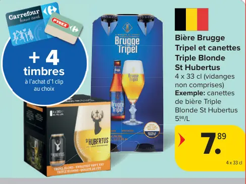 Offre: Bière Brugge Tripel et canettes Triple Blonde St Hubertus