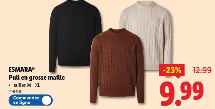 Offre: Pull en grosse maille