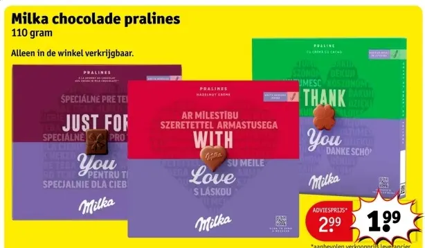 Aanbieding: chocolade pralines