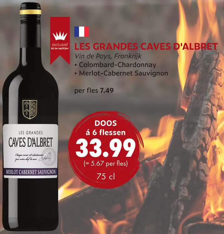 Aanbieding: Les Grandes Caves d'Albret Merlot Cabernet Sa