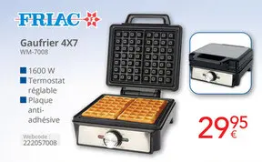 Offre: Gaufrier 4X7 WM-7008