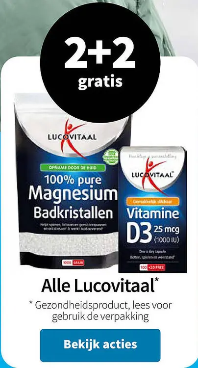 Aanbieding: Magnesium Badkristallen & Vitamine D3
