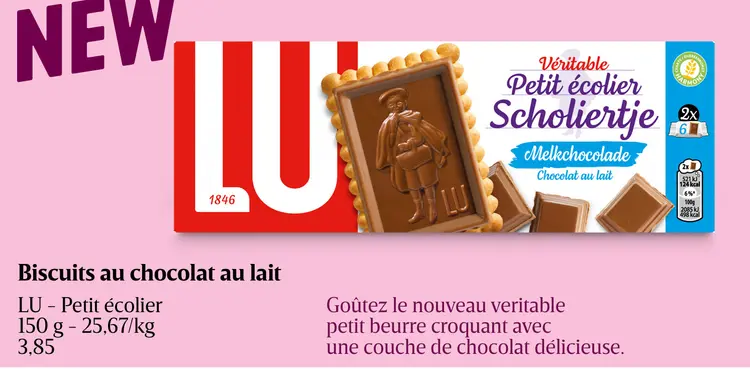 Offre: Biscuits au chocolat au lait