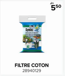 Offre: FILTRE COTON