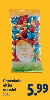 Aanbieding: Chocolade eitjes massief