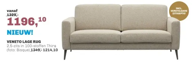 Aanbieding: Veneto lage rug