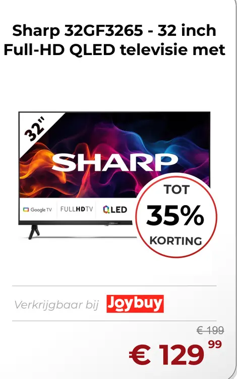 Aanbieding: 32GF3265 - 32 inch Full-HD QLED televisie