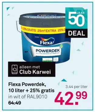 Aanbieding: Powerdek 10 liter + 25% gratis