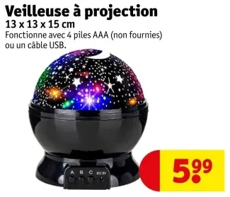 Offre: Veilleuse à projection