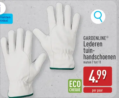 Promotie: Lederen tuin-handschoenen