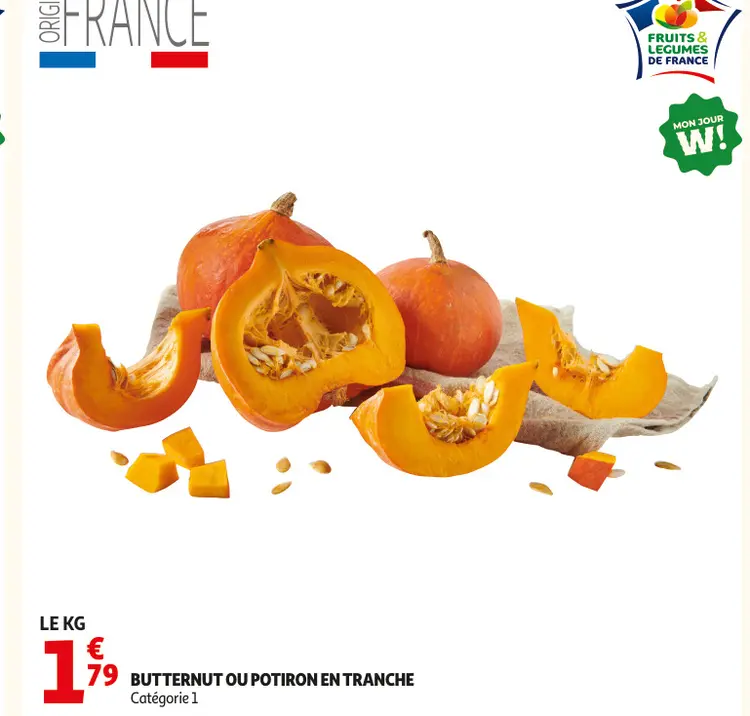 Aanbieding: Butternut ou potiron en tranche