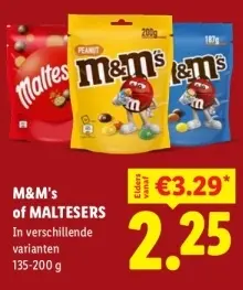 Aanbieding: M&M's of Maltesers