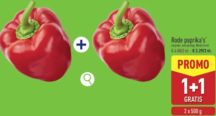 Promotie: Rode paprika's