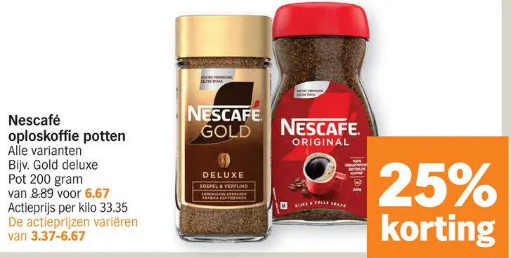 Promotie: Oploskoffie potten