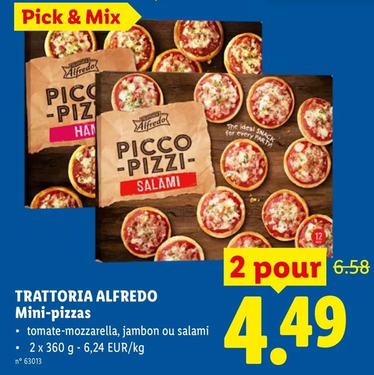 Offre: TRATTORIA ALFREDO Mini-pizzas