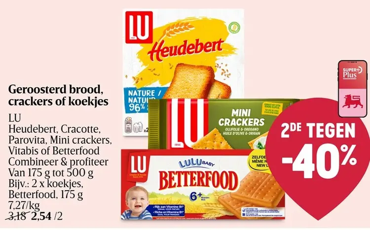 Promotie: Geroosterd brood, crackers of koekjes
