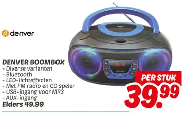 Aanbieding: Denver boombox