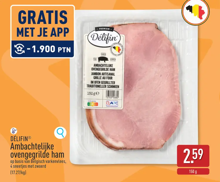 Promotie: DÉLIFIN® Ambachtelijke ovengegrilde ham