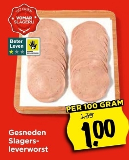 Aanbieding: Gesneden Slagers- leverworst