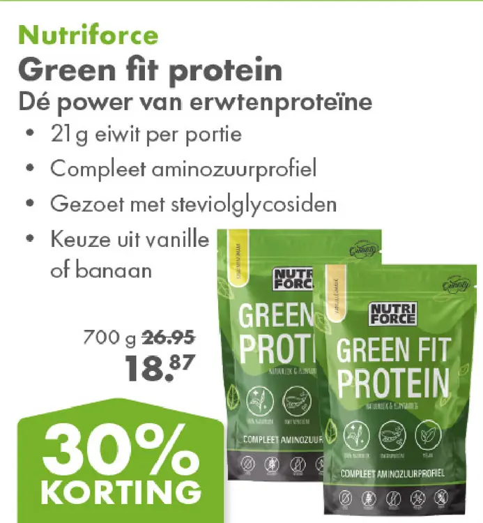 Aanbieding: Nutriforce Green fit protein