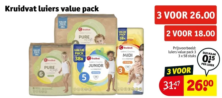 Aanbieding: Luiers value pack