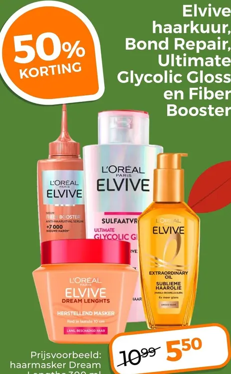 Aanbieding: Haarkuur, Bond Repair, Ultimate Glycolic Gloss en Fiber Booster