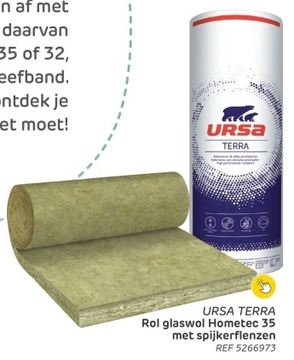 Aanbieding: URSA TERRA Rol glaswol Hometec 35 met spijker