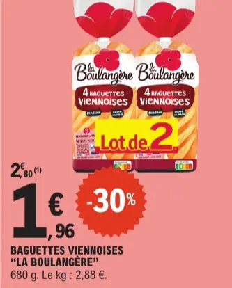 Promotie: Baguettes viennoises
