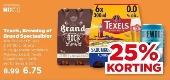 Aanbieding: Texels, Brewdog of Brand Speciaalbier